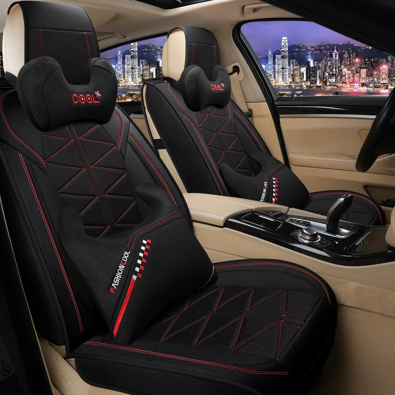 Чехлы на автомобильные сиденья из льняного волокна с полным покрытием чехлы для