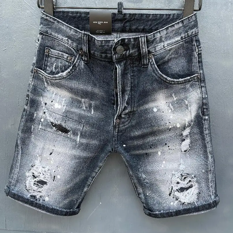 

Новинка DSQUARED2 летние мужские/женские короткие джинсовые Модные Повседневные зауженные высококачественные джинсовые шорты одежда D975