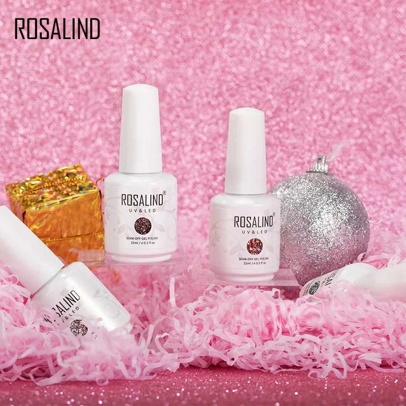 ROSALIND 15 мл Радужный Платиновый Гель-лак для ногтей УФ светодиодный Полупостоянный