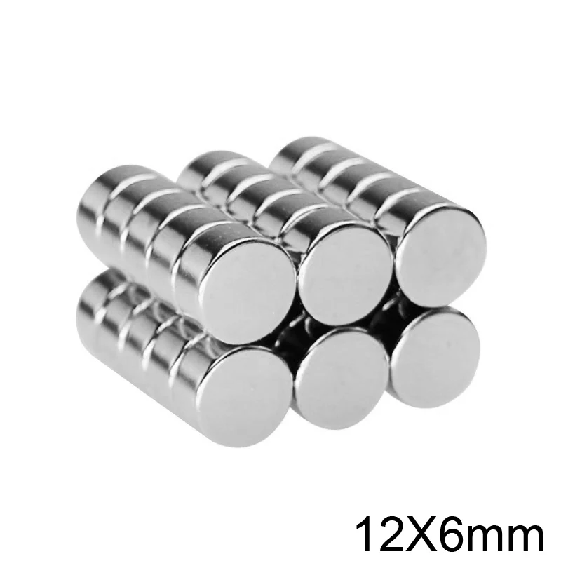 5 50 шт. неодимовые круглые магниты 12 х6 мм мм|Магнитные материалы| |