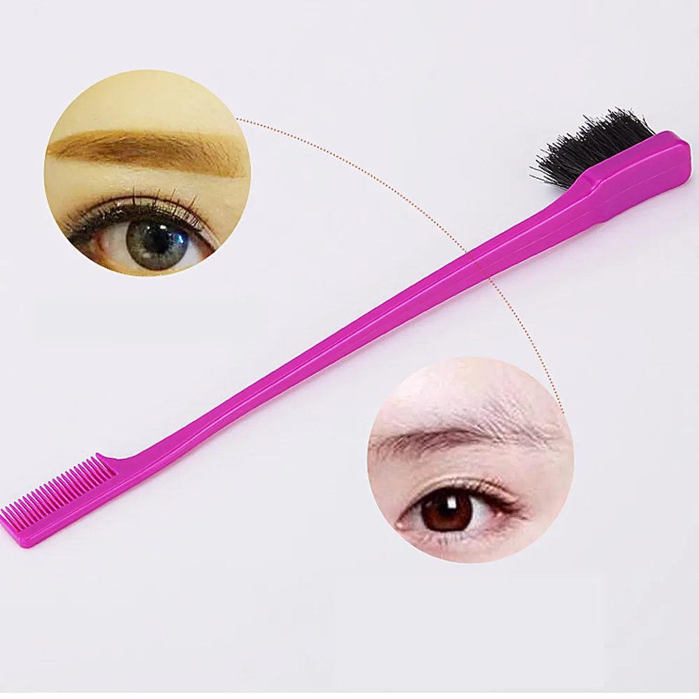 1pcs New Double-ended Brow Brush Hair Cut Style Magic Blade Comb Haircut Tool Beauty Double Sided Edge Control ZJXM1 | Красота и