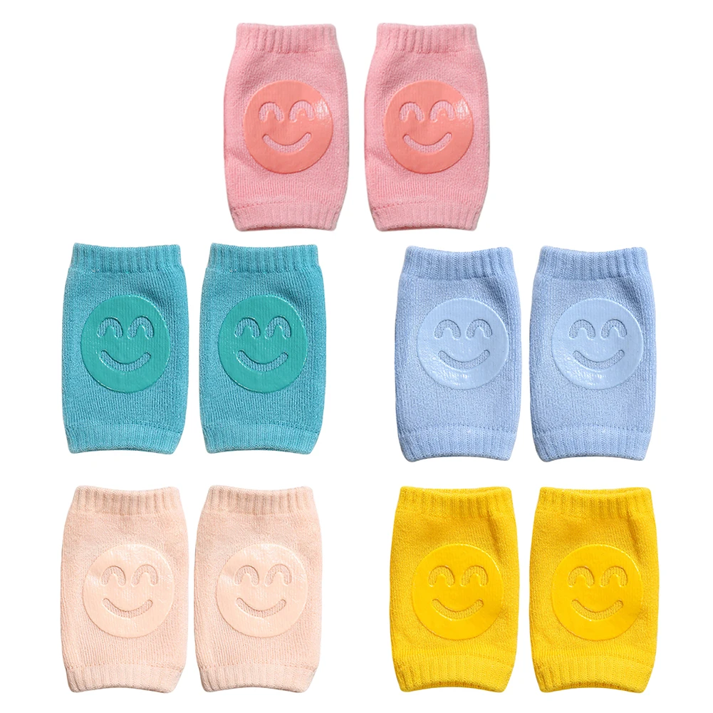 Accesorios de seguridad para beb&eacute;, coderas antideslizantes para ni&ntilde;o peque&ntilde;o, rodilleras con sonrisa, rodillera protectora, calentador de piernas para ni&ntilde;a y ni&ntilde;o-1