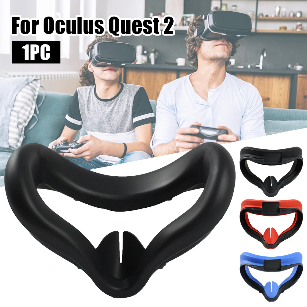 

Durable Easy Install Soft Silicone Anti Sweat Pad Washable Practical Eye Cover VR Headset Face Light Blocking For Oculus Quest 2
