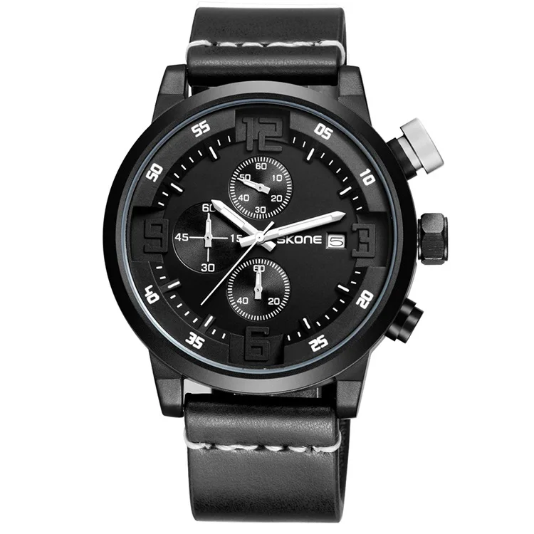 

SKONE/Space 9508EG Men's Sports Quartz Watch Three Eyes Six Needle Calendar Multifunctional Men's Watch