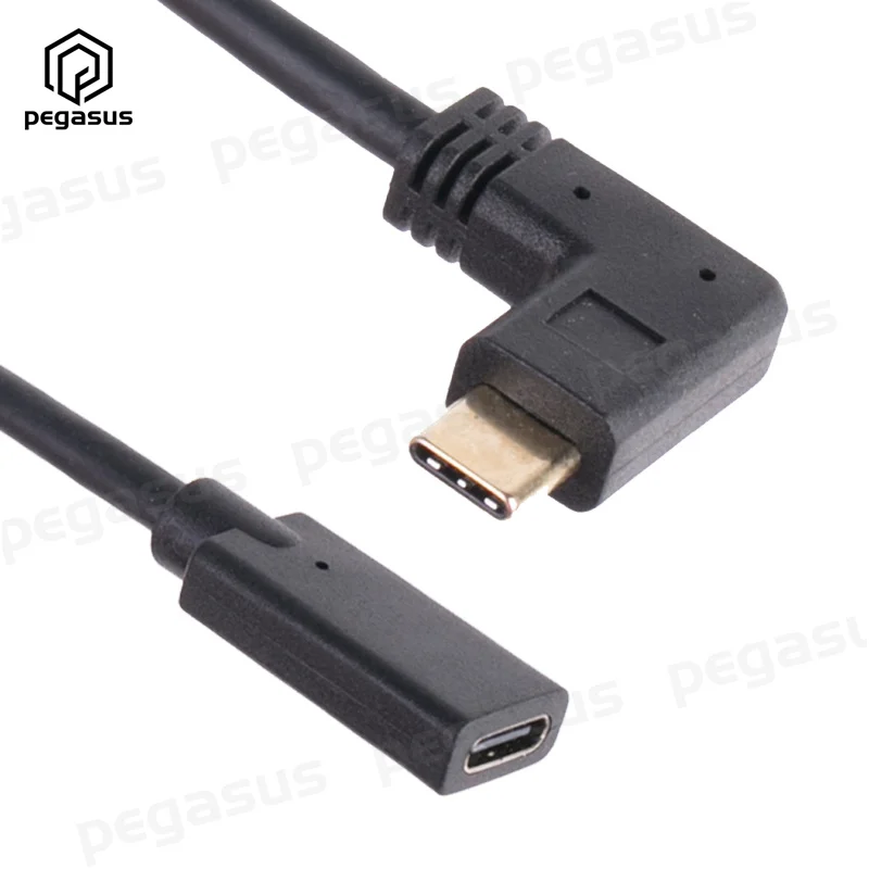 Позолоченный 3 А 10 Гбит/с USB 1 Type-C штекер-гнездо зарядный кабель для мобильного