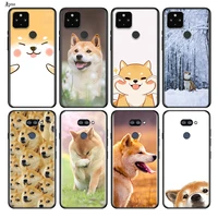 for google pixel 5 4 4a xl cover shiba inu smiling dog for lg q60 v60 v50 v50s v40 v35 v30 aristo thinq soft phone case