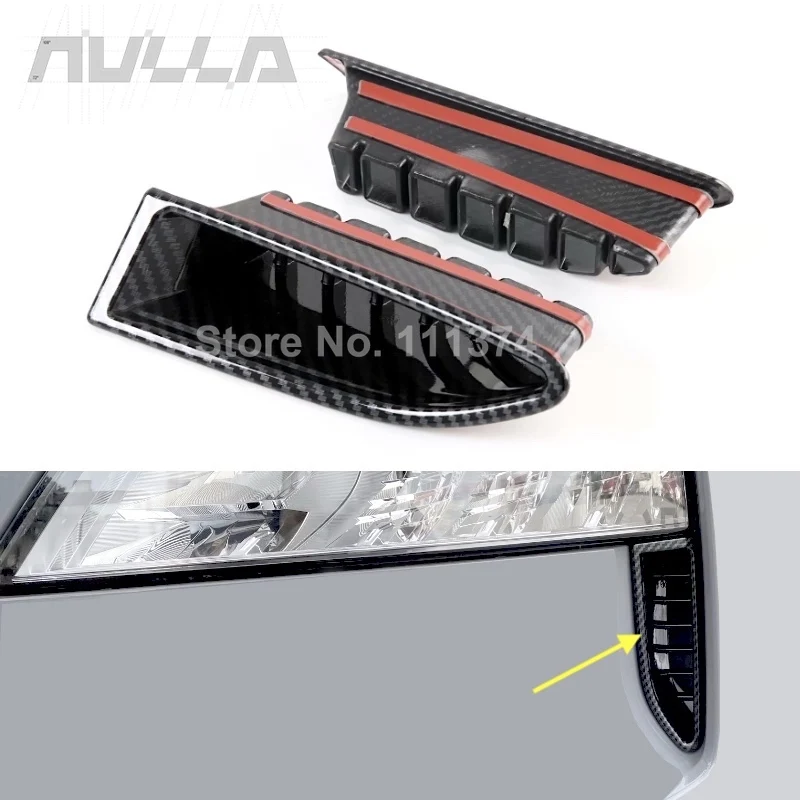 

Carbon Chrome For Nissan X-Trail X Trail 2021 2022 ABS Car Exterior Head Light Side Outlet Decoration Frame Cover Accessories