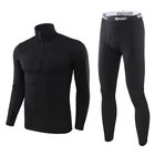 ESDYзимние комплекты термобелья флис пот фитнес теплые кальсоны быстросохнущие антимикробные нижнее бельё для девочек Спортивная одежда