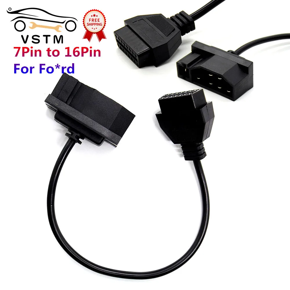 Новинка 2021 г. переходник для кабеля Fo * rd с 7 Pin на 16 OBD OBD2 OBDII контактный разъем