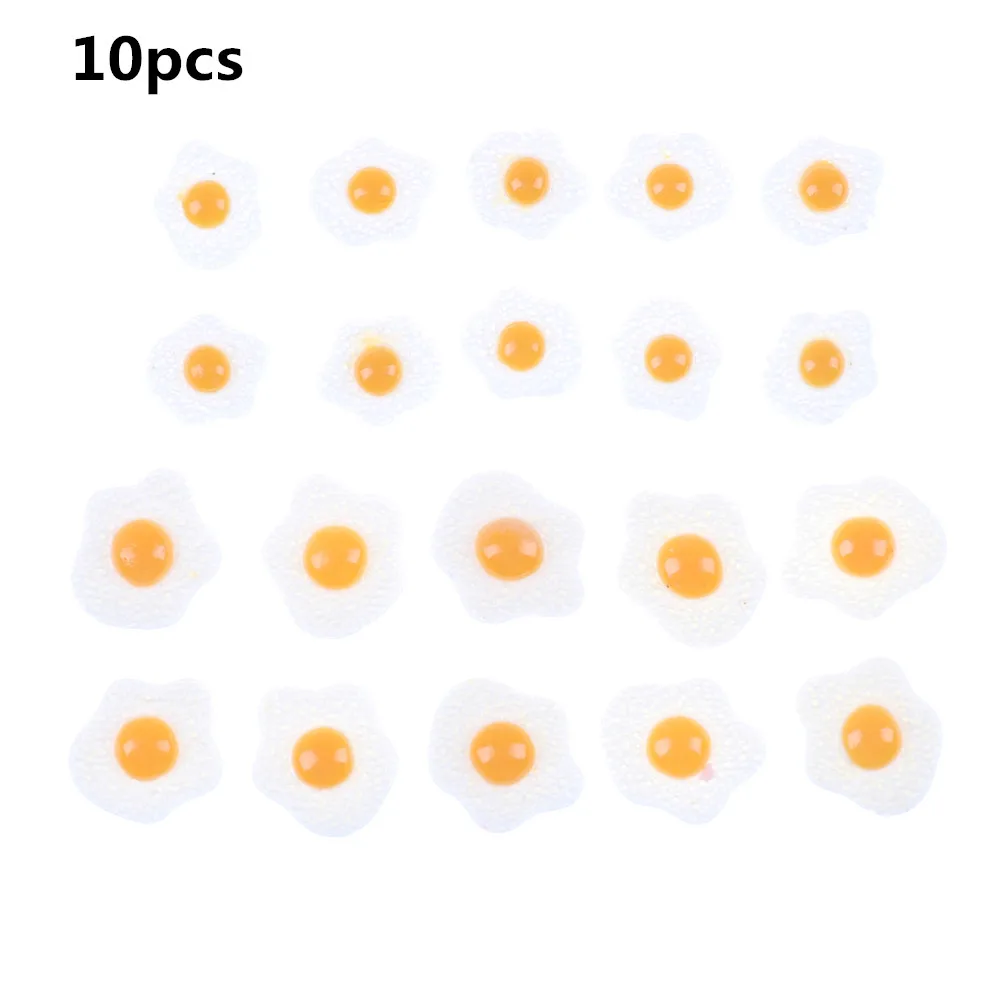 Полимерное Яичница для скрапбукинга 10 шт. S L Diy 1:12 белое яйцо с плоским основанием