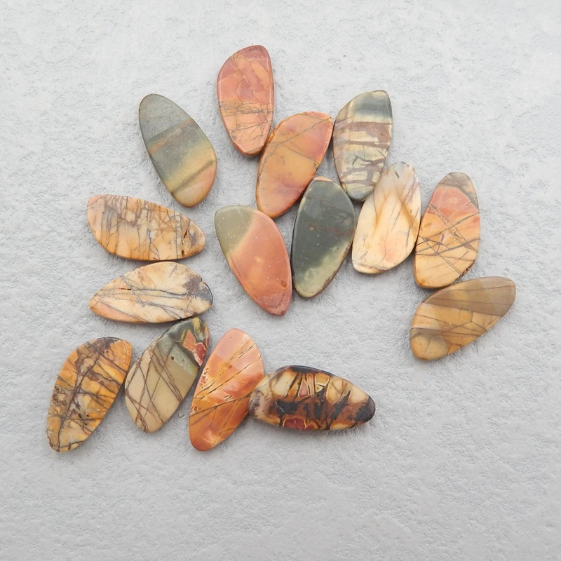 Натуральная 15 шт. разноцветная яшма Пикассо полудрагоценные аксессуары для