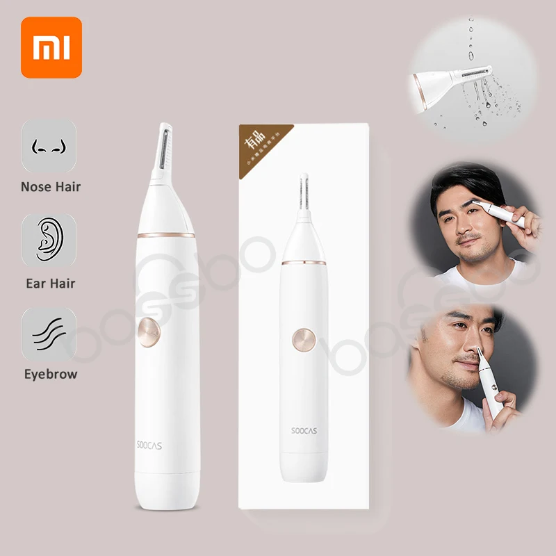 Xiaomi Mijia Soocas Электрический триммер для волос в носу и бровей для мужчин бритва для ушей Триммер для волос в носу машинка для стрижки на батарейках острый инструмент