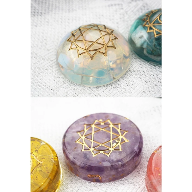 

2Pcs 7 Chakras Orgone Pendant Resin Casting Mold Orgonite Energy Resin Mold Kit