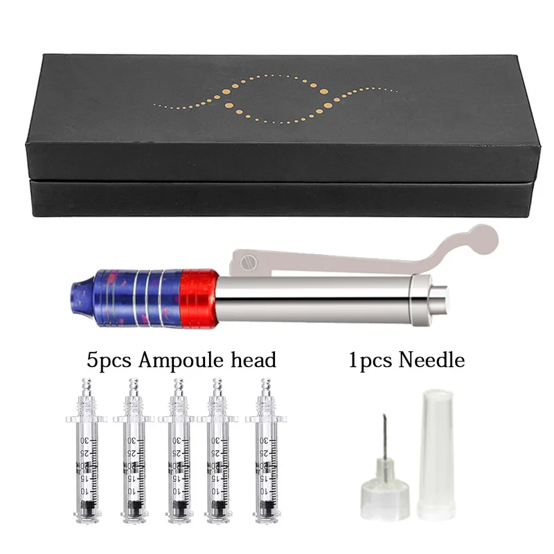 pen 5 head 1 needle Гиалуроновая кислота Ручка Шприц комплект для удаления морщин анти старения лифтинга губ распылитель для распыления без иглы инъекции пистолет - Номер модели: pen 5 head 1 needle