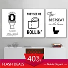 Рождественская Картина на холсте туалетная бумага Карма Цитата смешной плакат настенное искусство скандинавские плакаты и картины для ванной домашний декор