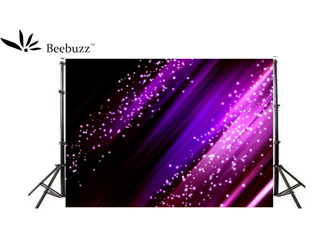 

Beebuzz photo backdrop Purple black glow point photography supply background purple starlight photophon