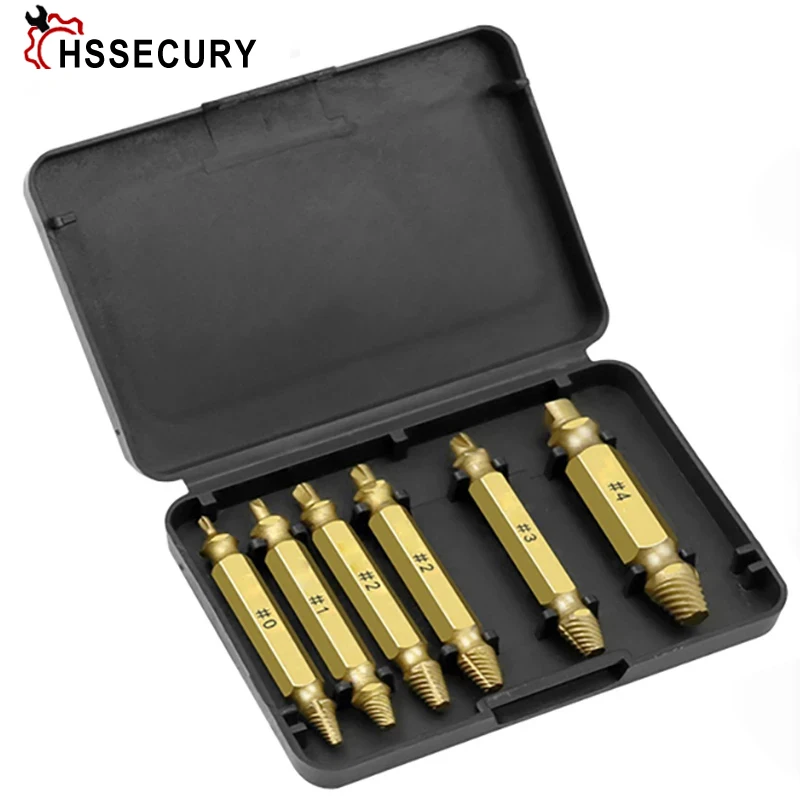 

4 5 6 pcs Damaged Screw Extractor Drill Bits Guide Set Broken Speed Out Easy out Bolt Stud Stripped Screw Remover Tool