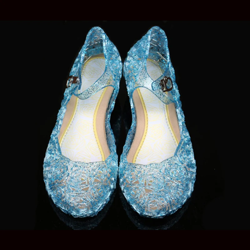 Kids Girls Crystal Jelly Sandals Princess Frozens Elsa Cosplay Party Dance Costume Shoes Halloween Christmas Birthday Gift | Тематическая