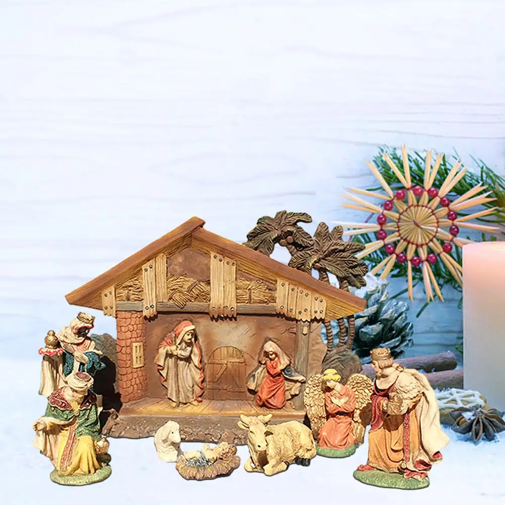 

Nativity Ornament The Birth Of Jesus Statue Nativity Scene Set Miniatures Ornament Church Catholic Gift Home Decoration