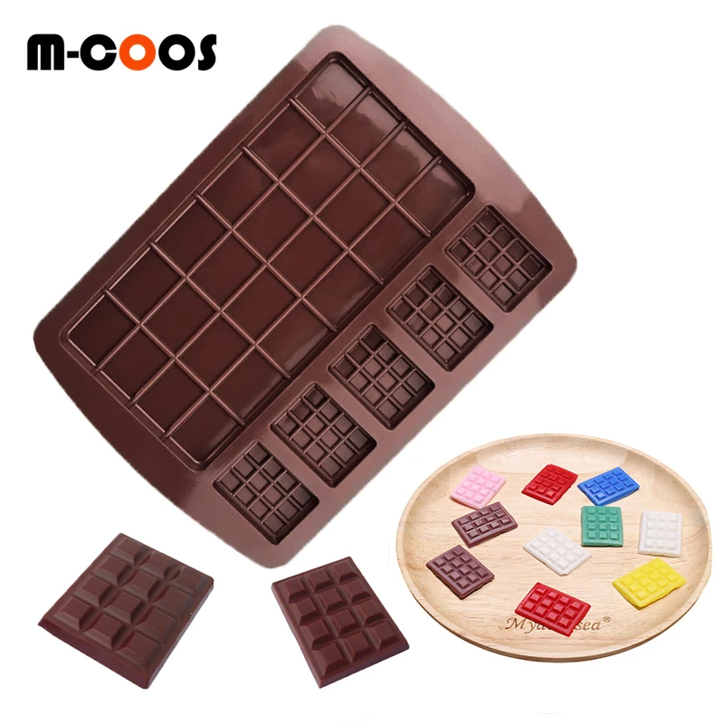 

2 in 1 Silicone Waffle Chocolate Mold DIY Handmade Dessert Accessories Cake Decoration Tool Chocolate Chip Mold