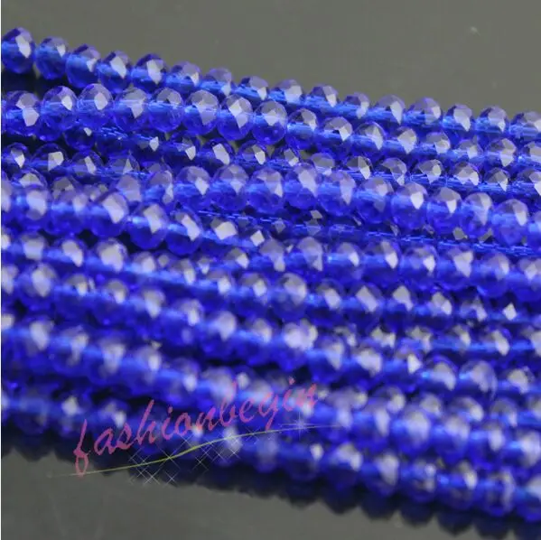 sapphire 3 мм, 4 мм, 6 мм, 8 мм, многоцветный круглый браслет, ожерелье, браслет, рукоделие, бисер, сделай сам, для изготовления ювелирных изделий, чешское стекло, разделитель, свободные бусины - Цвет: sapphire