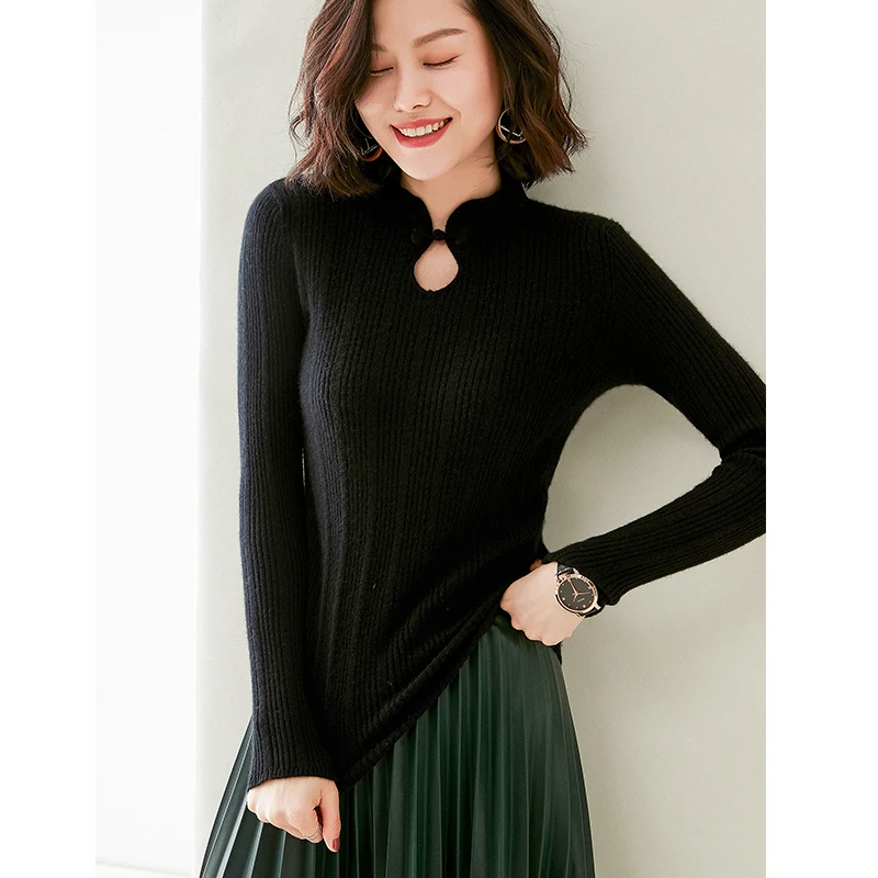 adishree 2020 woman winter 100% Cashmere sweaters autumn knitted Pullovers High Quality Warm Female thickening Turtleneck