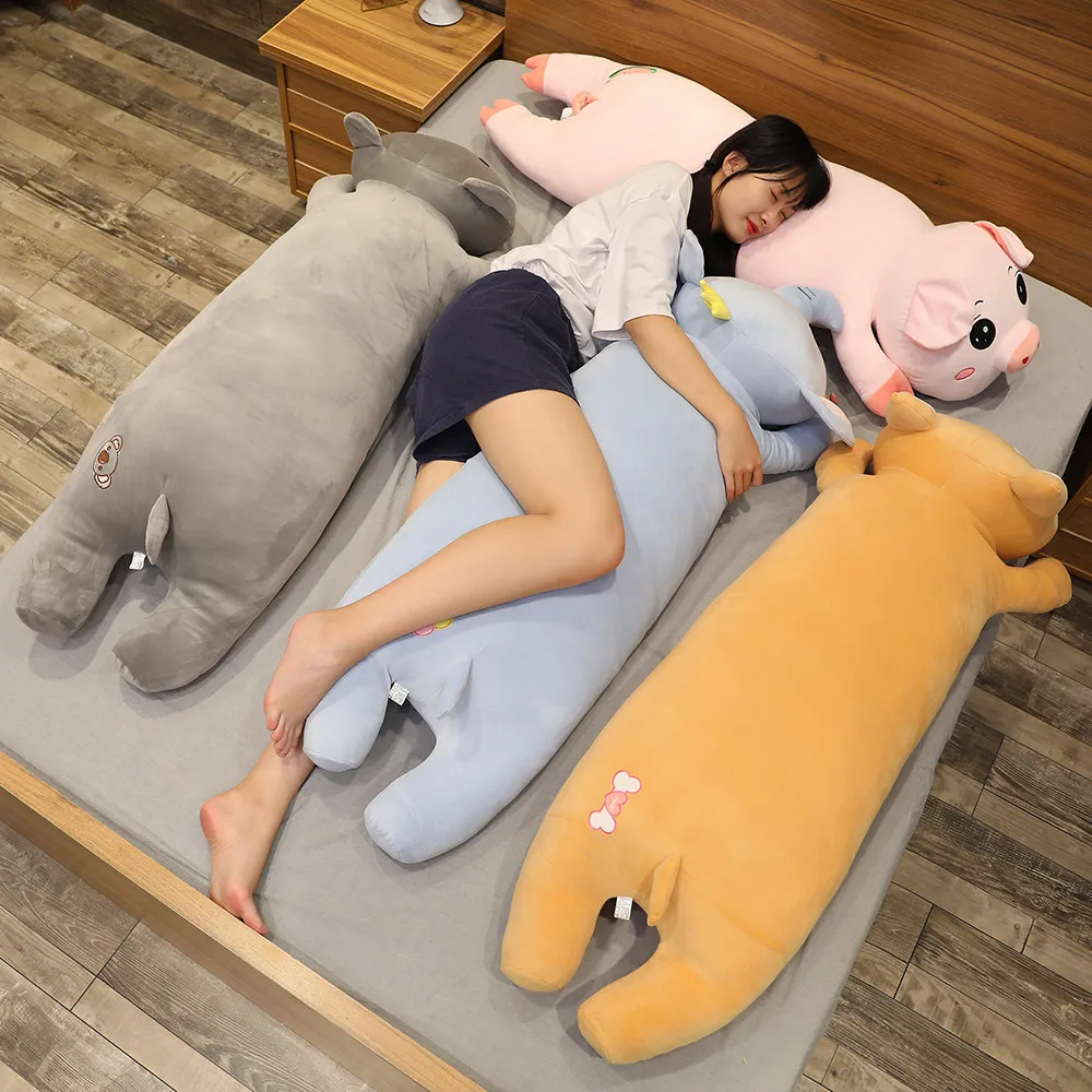 Comprar Cojín De Almohada De Peluche De 80-120cm Para Niños, Elefante, Cerdo, Perro, Shiba Inu, Koala, Juguete De Peluche