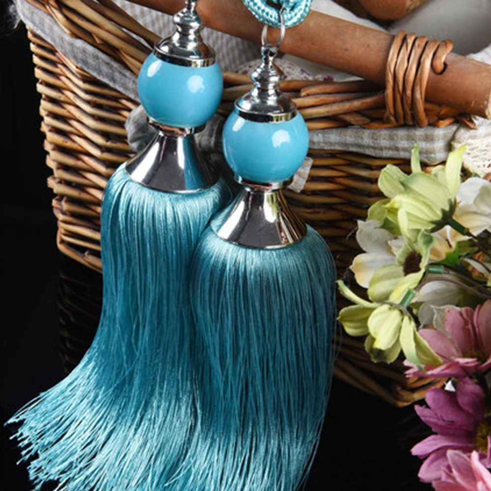 2 шт./компл. держатель для штор с кисточками завязки бусинами подвесные