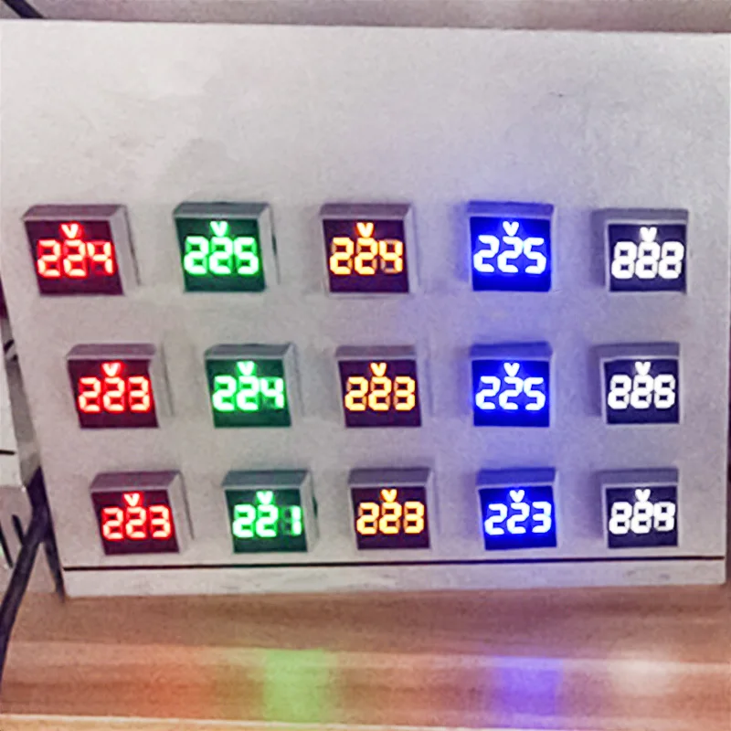 

The new 22MM digital AC Voltmeter 10V-500V red green yellow blue voltage meter Digital display Indicator lamp