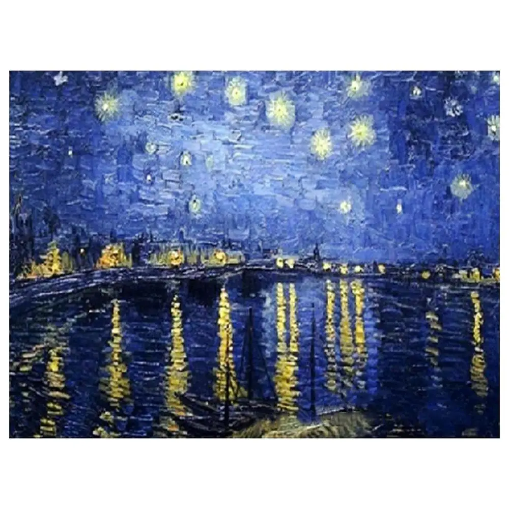 Картина сделай сам по номерам для взрослых Ван Гог знаменитая картина Звездная