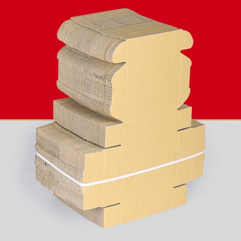50 шт./лот трехслойная жесткая гофрированная упаковочная коробка из крафт-бумаги