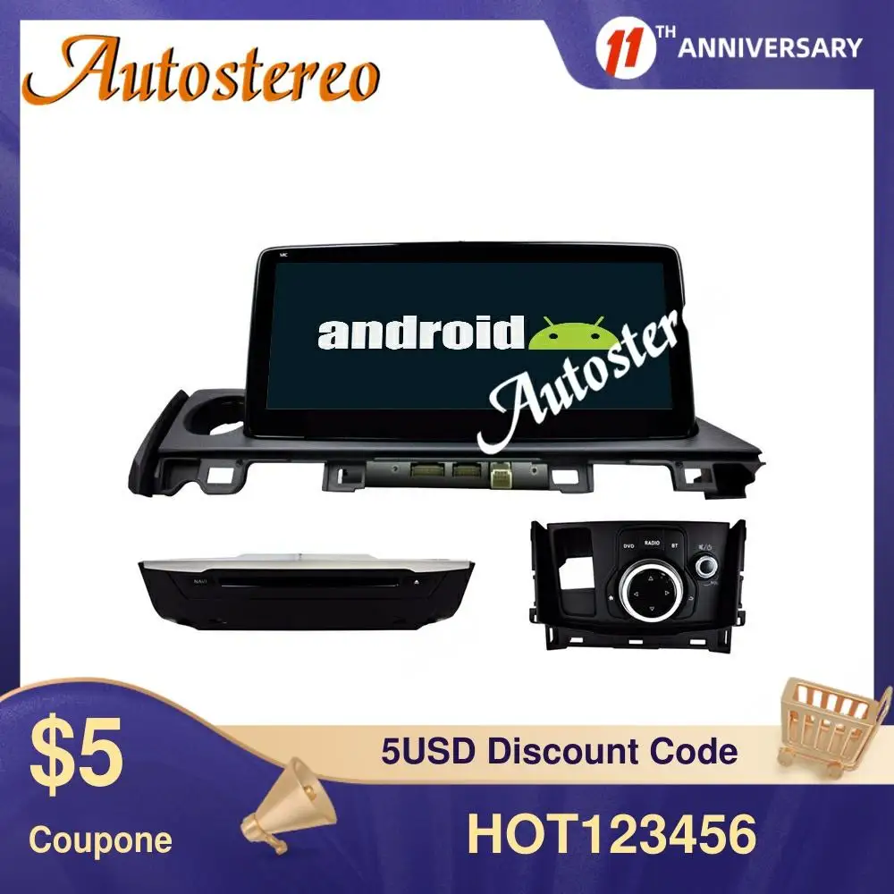Android 10 0 64/128 автомобиля без DVD плеер GPS навигации для Mazda 6 2017 2019 мультимедиа радио