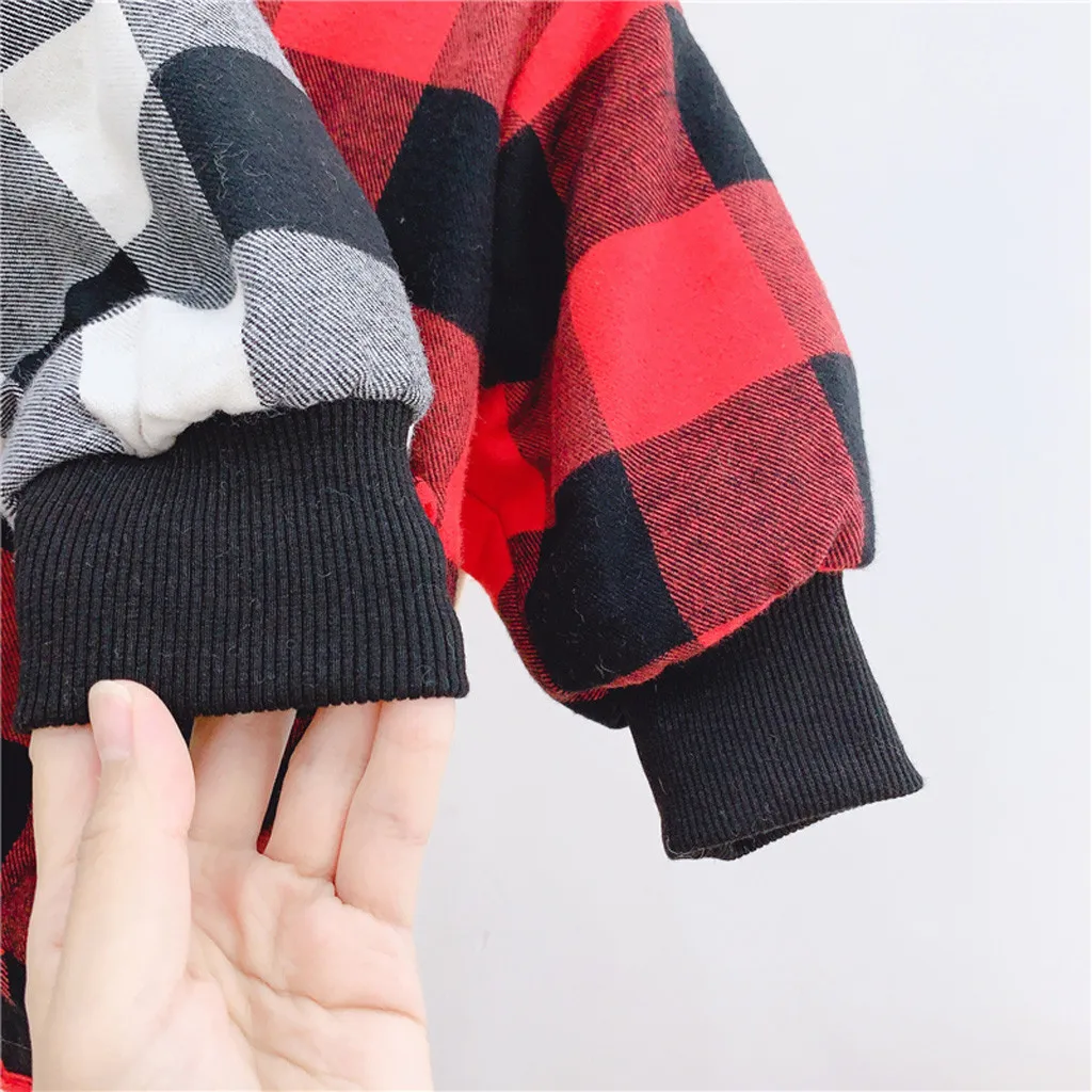 Детская трикотажная кофта с принтом в клетку верхняя одежда для мальчиков и