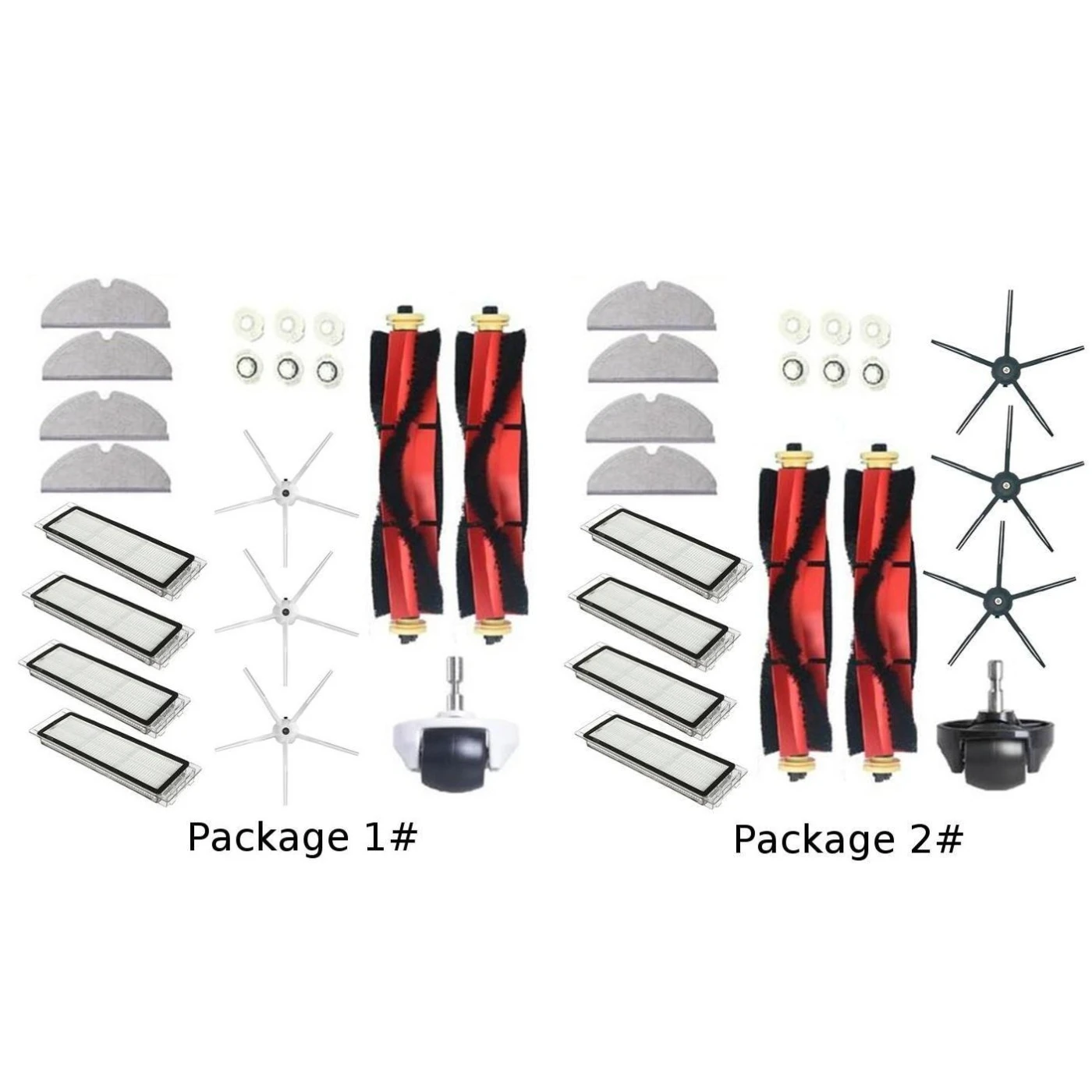 20Pcs/Set Brush Head Floor Replacement For Xiaomi Roborock S6 S60 S65 S5 MAX T6 Vacuum Cleaner Accessories | Инструменты