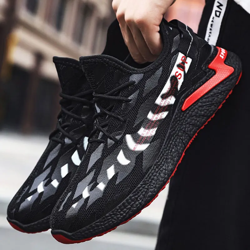 Осенние мужские беговые кроссовки Повседневная Спортивная обувь сетчатые