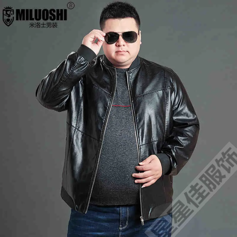 Мотоциклетная кожаная куртка размера плюс 10XL 8XL 6XL мужская повседневные мужские