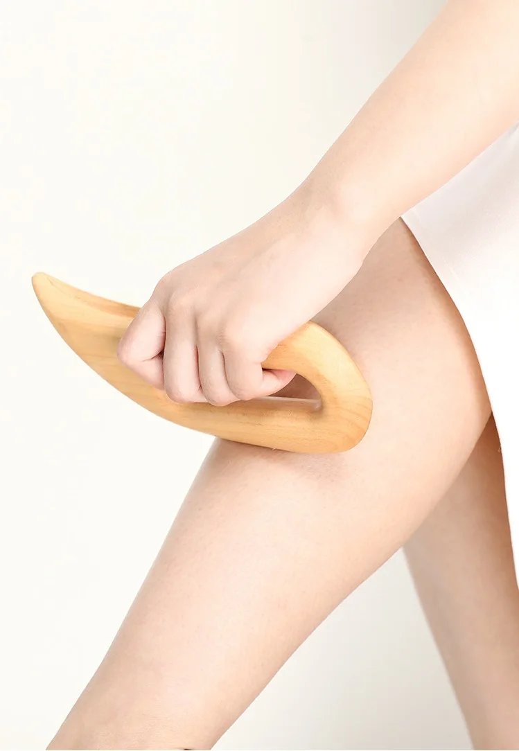 

1pc New Wooden Guasha Massage Scraper Pressure Therapy Acupoint Massager Facial Body Gua sha Health Care Handle Massage Tool