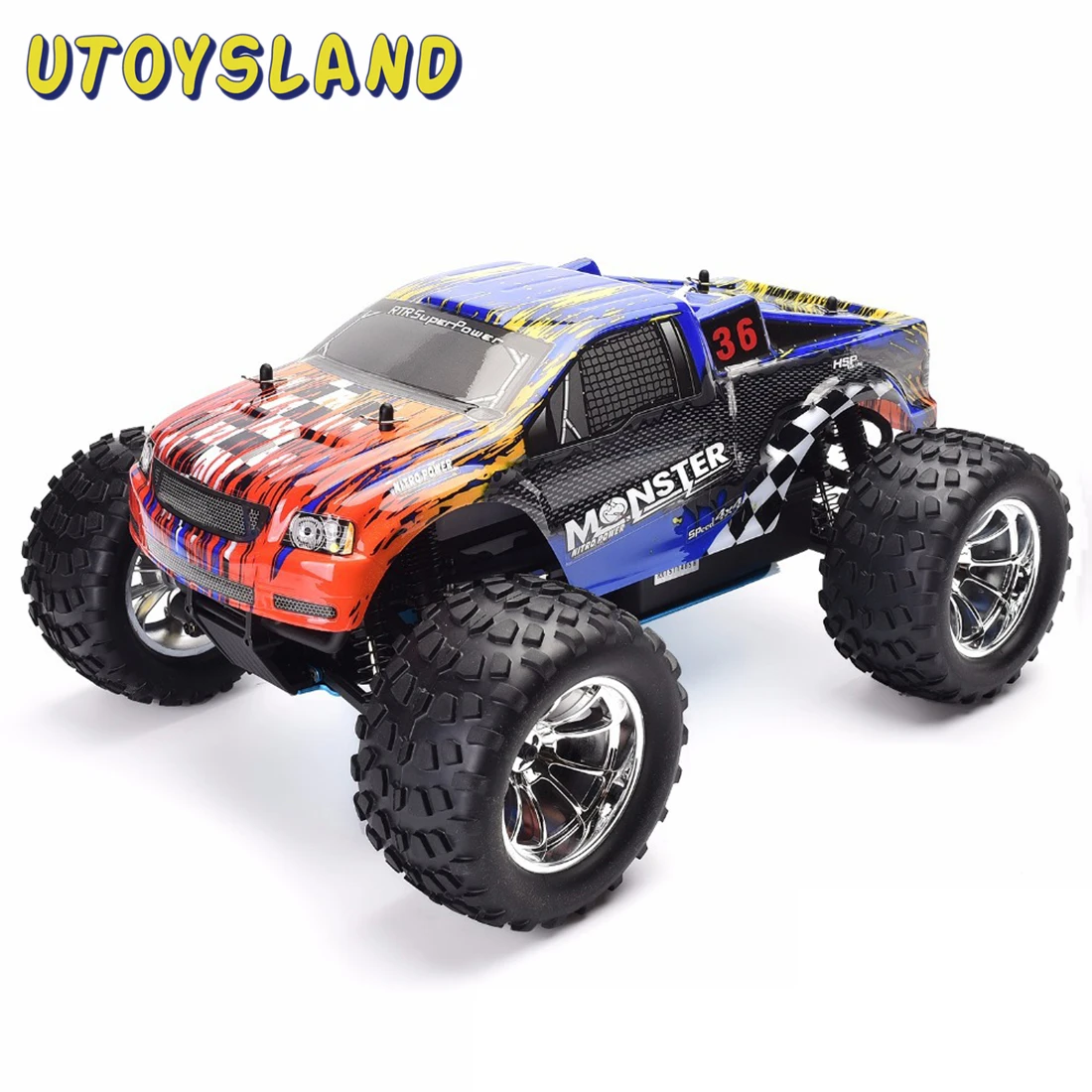 HSP 1:10 полноприводный автомобиль Bigfoot топливный Радиоуправляемый