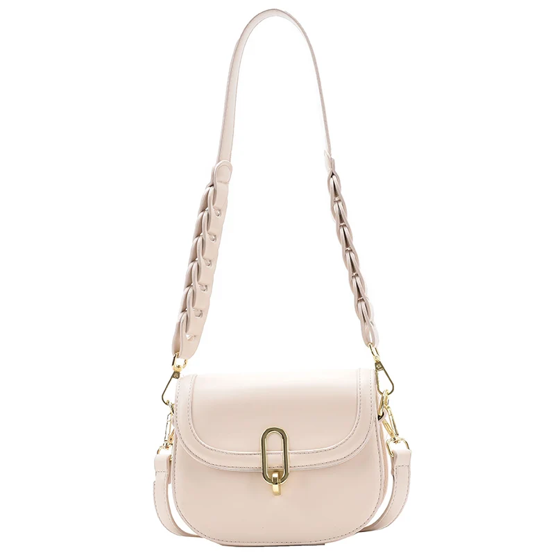 

Luxury Brand Saddle bag Armpit bag 2021 New High-quality PU Leather Women's Designer Handbag Solid color Shoulder Messenger Bag