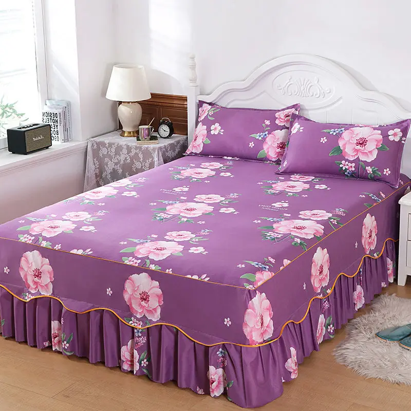 

Anti-skid Korean Bed Skirt Bed Sheets 150 Single Simmons Protective Cover Sheets Do Not Ball or Shrink Bed Spread Queen Size 180
