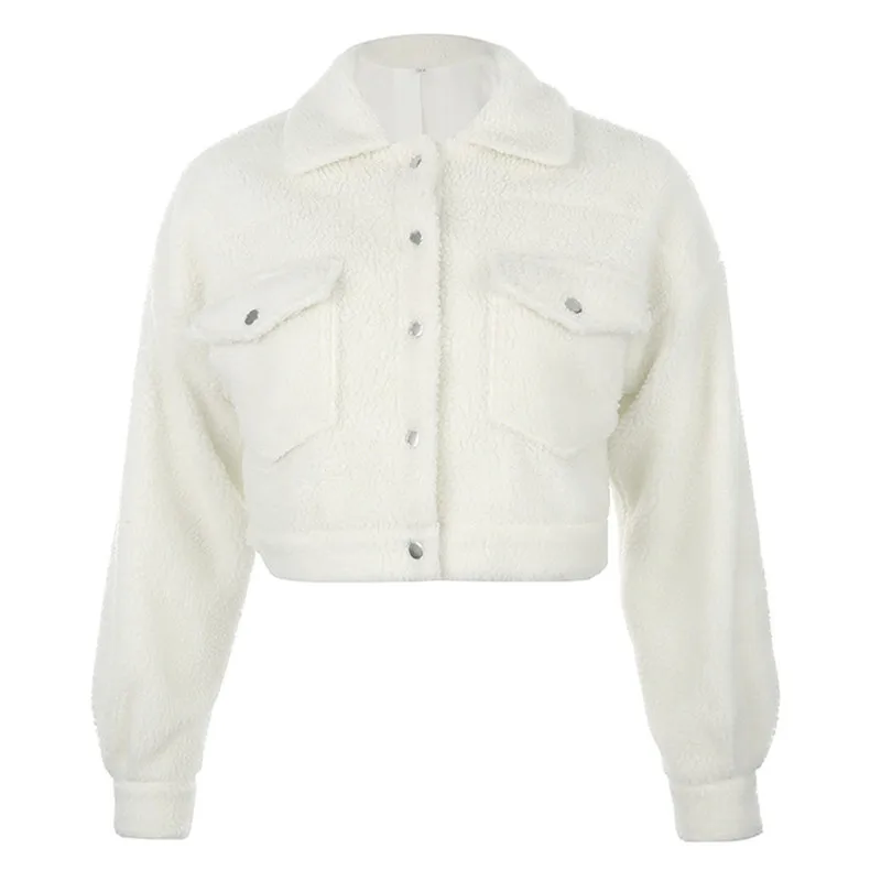 

Faux Fur Coat Fleece Coat Cardigan 2020 Female Autumn Winter Warm Solid Coat Overcoat Plush Jacket Mujer Chaqueta Mujer