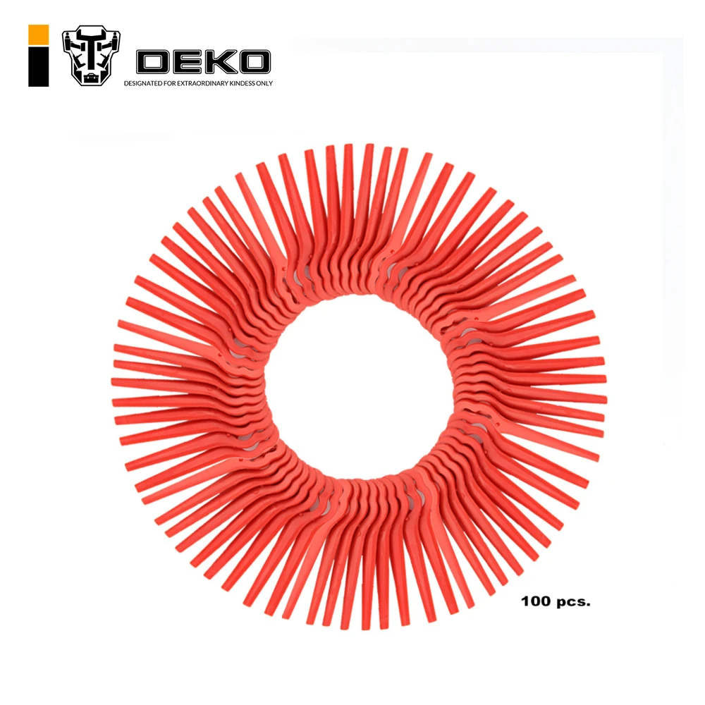 DEKO 100 Шт Качели пластиковые подвески с лезвиями для DKGT06 20 в литиевый 1500 мАч беспроводной триммер садовый Timmer A