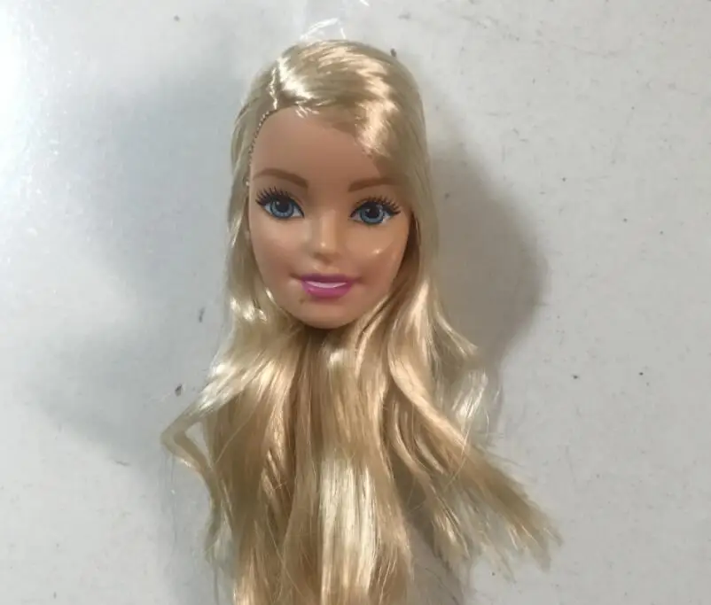 full blonde hair Идеальная принцесса, серебряная кукла, голова девушки, игровой дом, сделай сам, туалетная игрушка, декор тортов, коллекция кукольных головок для девочки, подарки на день рождения - Цвет: full blonde hair