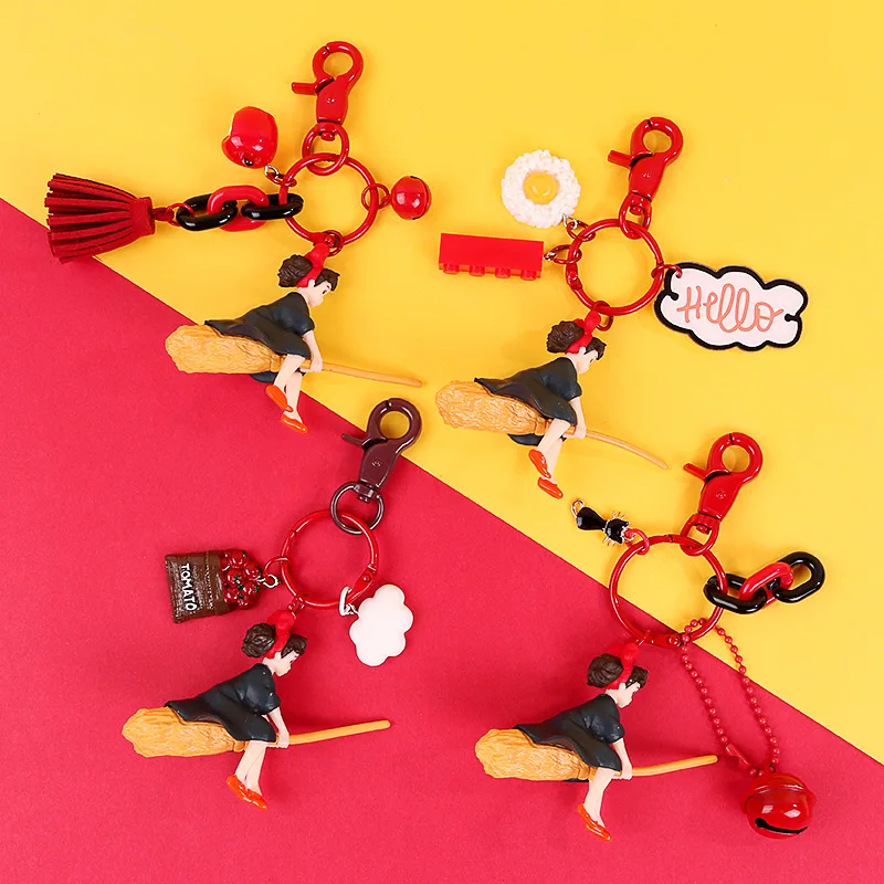 Новый японский Hayao Miyazaki аниме Кики Услуги брелки для ключей Girl Kiki Рисунок Модель