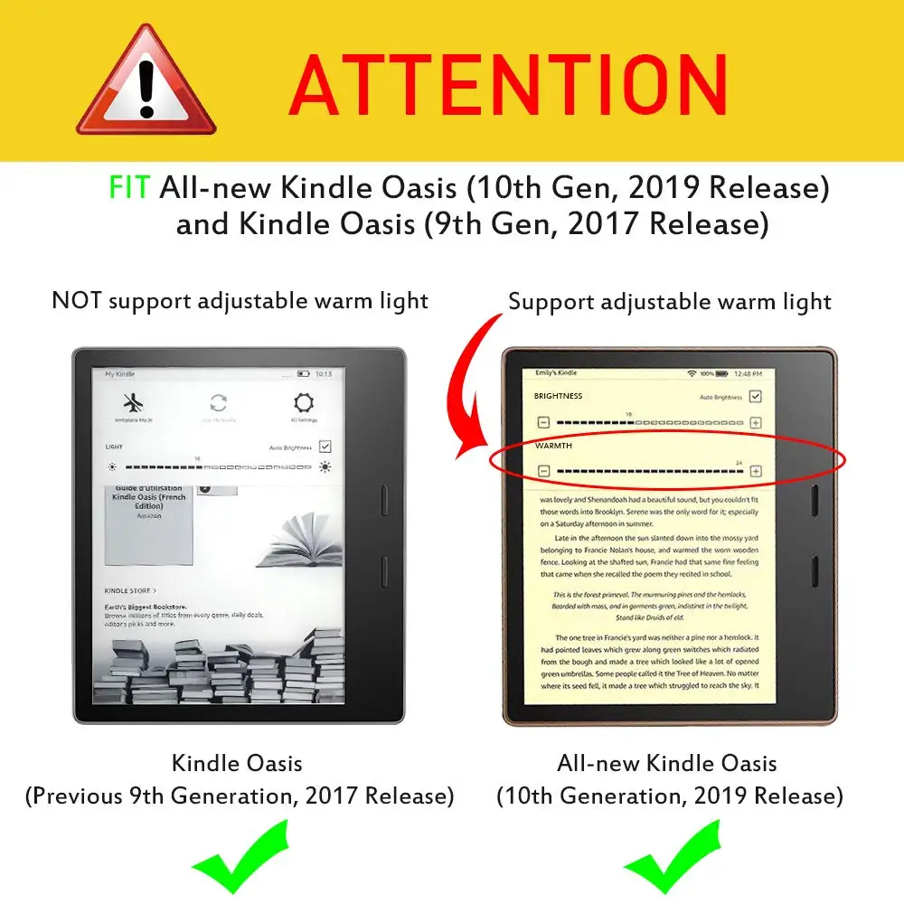 Полностью чехол Kindle Oasis Slimshell легкий защитный чехол для 7 дюймов Amazon Kindle Oasis Release 9th 10th Gen