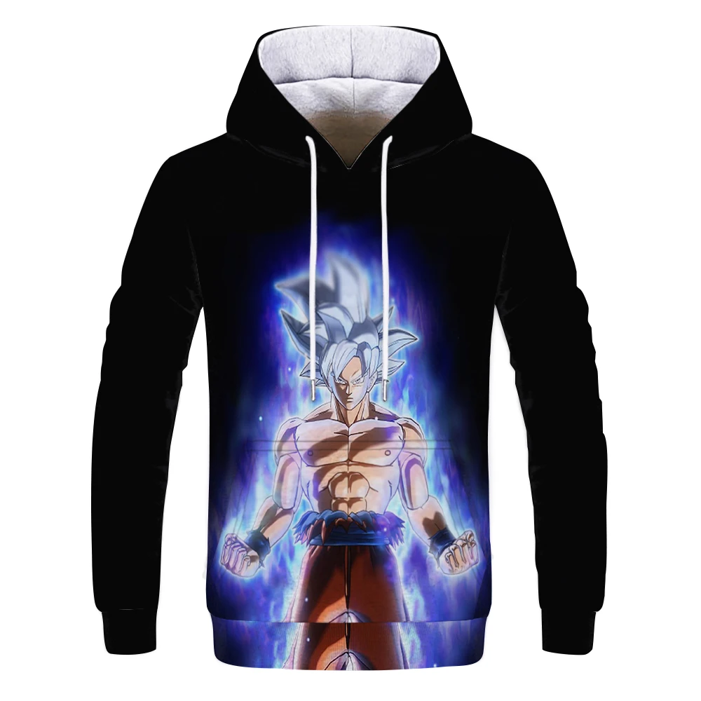 2019 Аниме Драконий жемчуг Толстовка Косплей 3d Супер Саян Z Dbz Сон Гоку карман