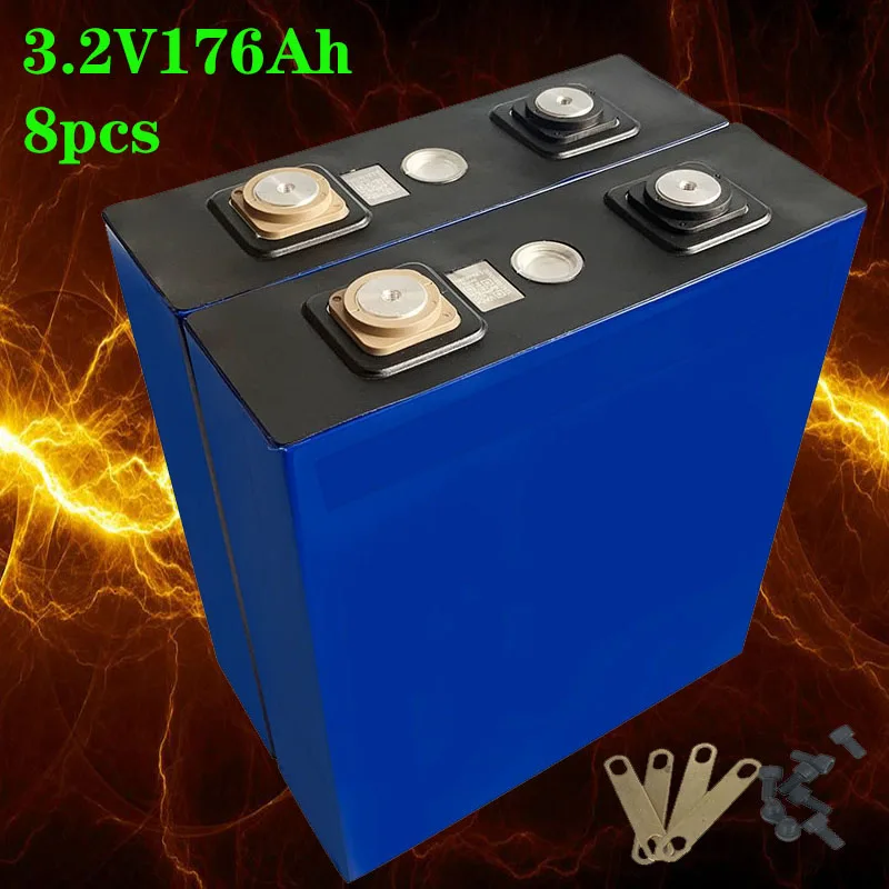 Ранг А 8 шт 3 2 V 176Ah 180Ah lifepo4 батарея 2020 новый литий железо фосфат Солнечный не 150ah ЕС