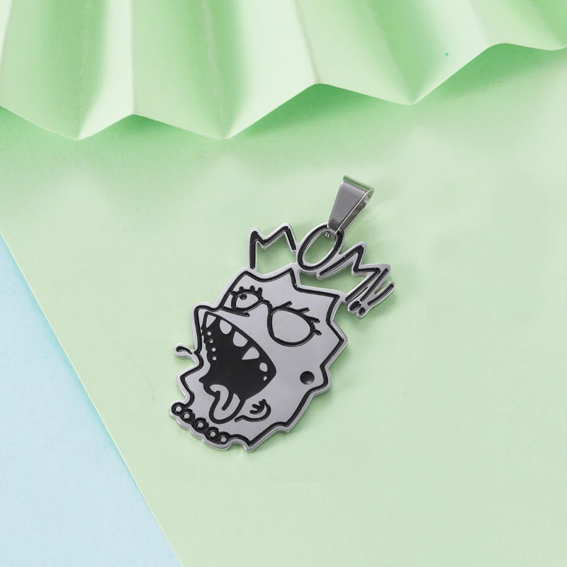 

Fnixtar 20Pcs Funny Roar Mom Charms Mirror Polish Stainless Steel Charms For DIY Making Necklace Keychain Monther's Day Gifts