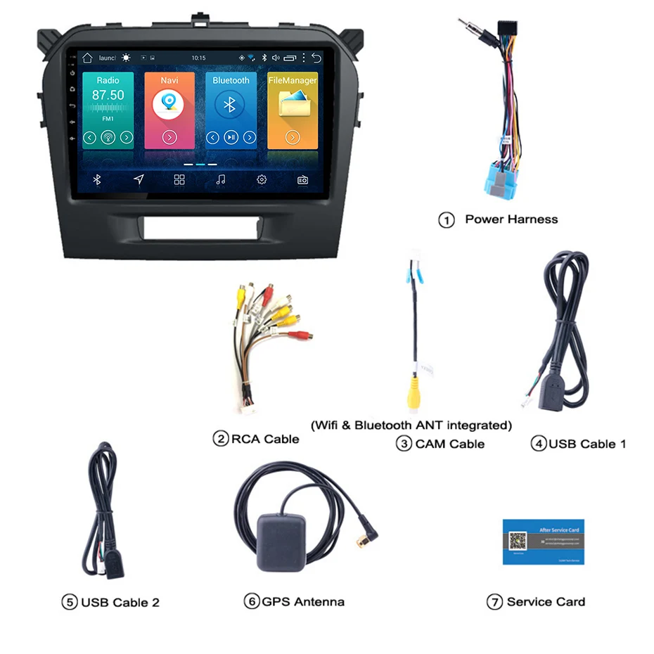 9 дюймовый 2.5D IPS HD мультисенсорный экран Android 8 1 2 Гб ОЗУ 32 ПЗУ NAVI для Suzuki Vitara 2015 2016 с Bluetooth USB WIFI SWC|Автомагнитолы|