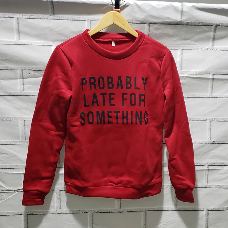 

Sweatshirt Letter Print Loose Long Sleeve Women Autumn Casual Harajuku Tops Shirt Pullovers